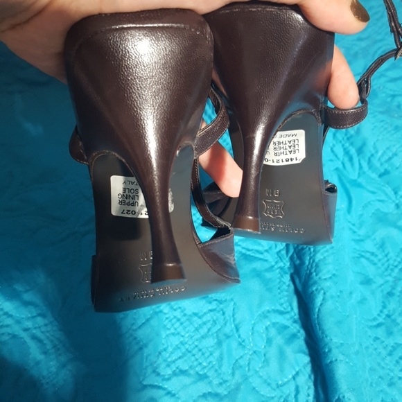 Leather brown pointy heels! 💗😁 - Picture 3 of 6